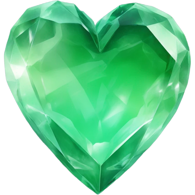 Green crystal heart emoji