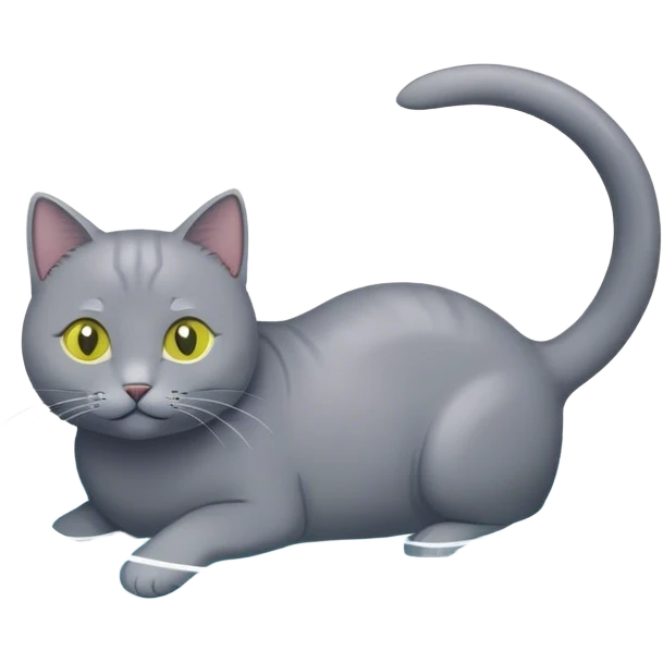 Create an emoji of a grey Chartreux cat swimming in water. emoji