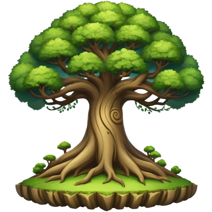 yggdrasil tree- upper world-lower world emoji