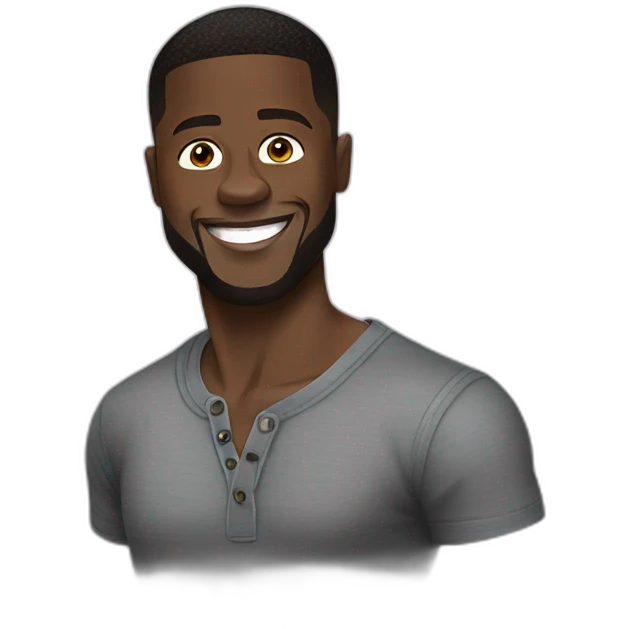 actor kevin hart cartoon wearing henley emoji