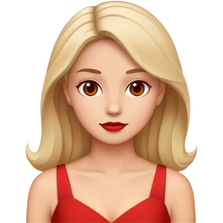 Woman in red dress emoji