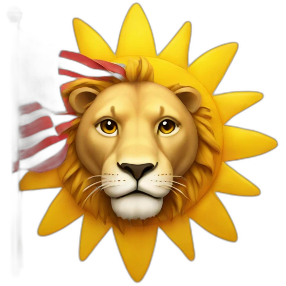 Lion and sun flag emoji