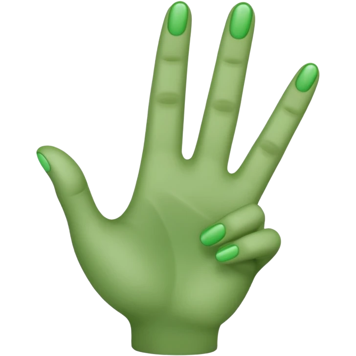 create green hand shows like  emoji