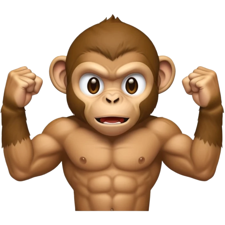 monkey beating up emoji