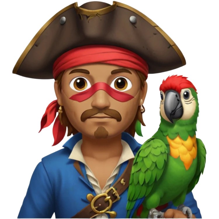pirate and parrot emoji