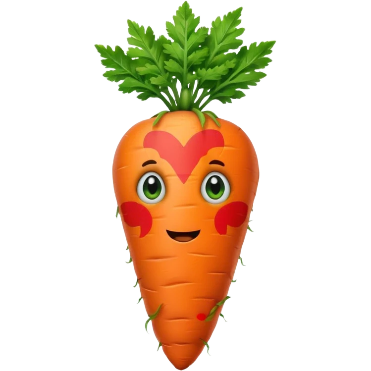 The carrot with eyes wearing a Canada jersey  emoji