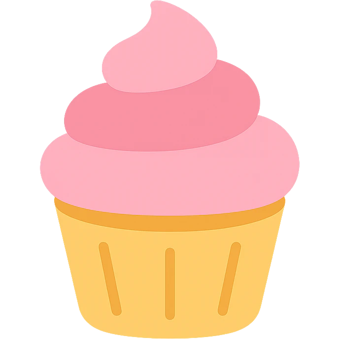 cupcake with pink icing emoji