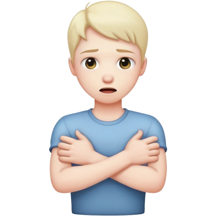 Someone with there Arms crossed and chocking  emoji