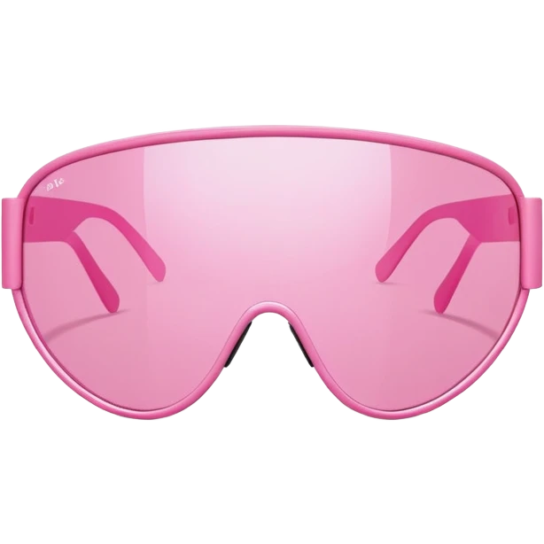 super minimalist pink shield visor sunglasses, Y2K style, bare essentials design emoji