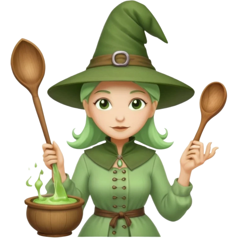 green witch cooking potion emoji