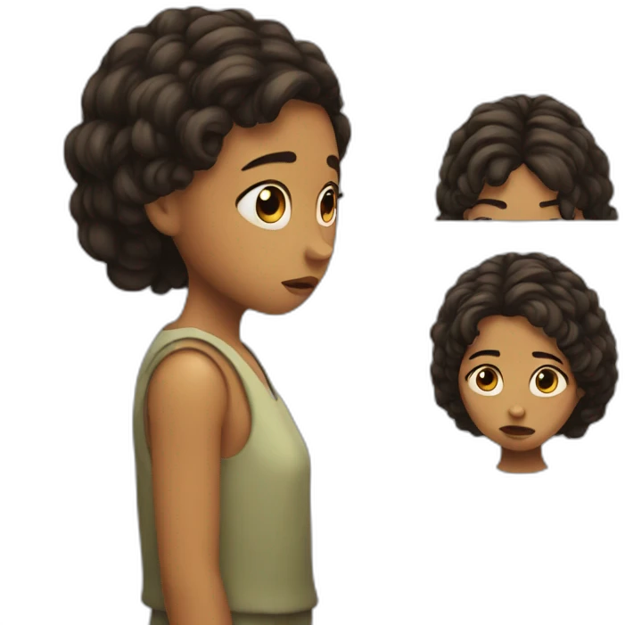 sad girl emoji