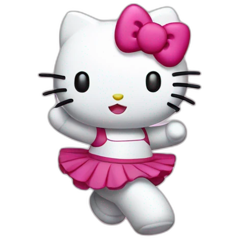 Hello kitty dancing emoji