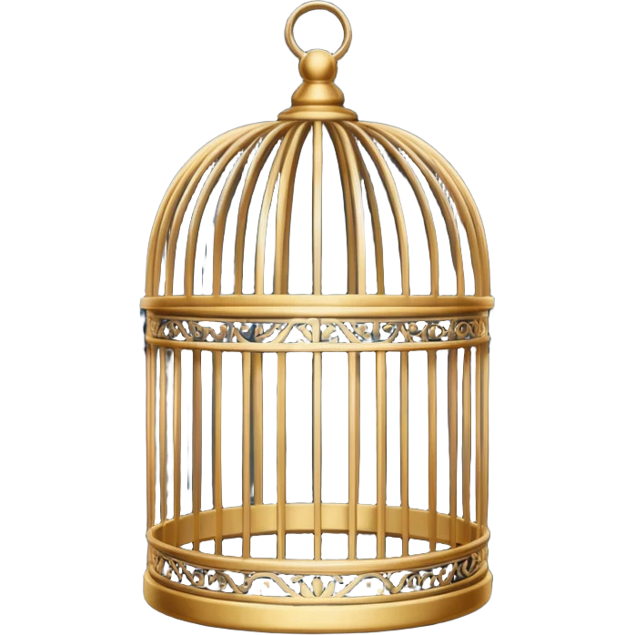 A round bird cage emoji