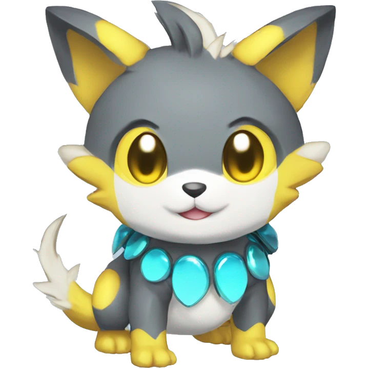 cute kawaii cool edgy shiny Digimon-Fakemon-animal full body emoji