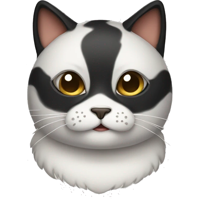 Cat that lools like a panda emoji