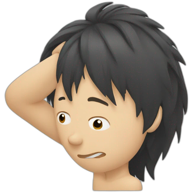Someone scratches his hair. emoji
