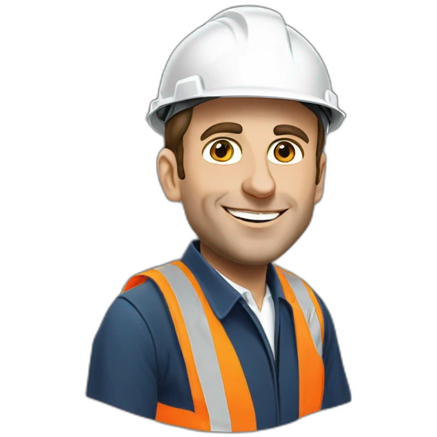 Emmanuel Macron qui fait des travaux emoji