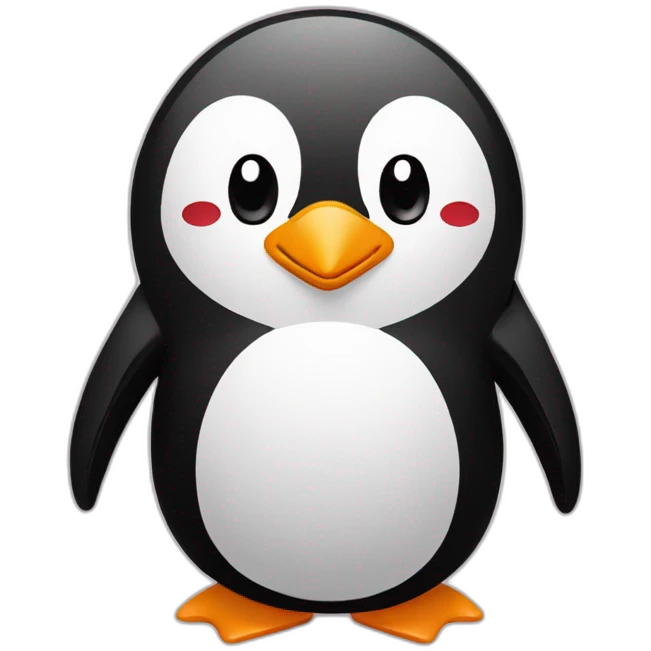 penguin wearing a t-shirt of debian emoji