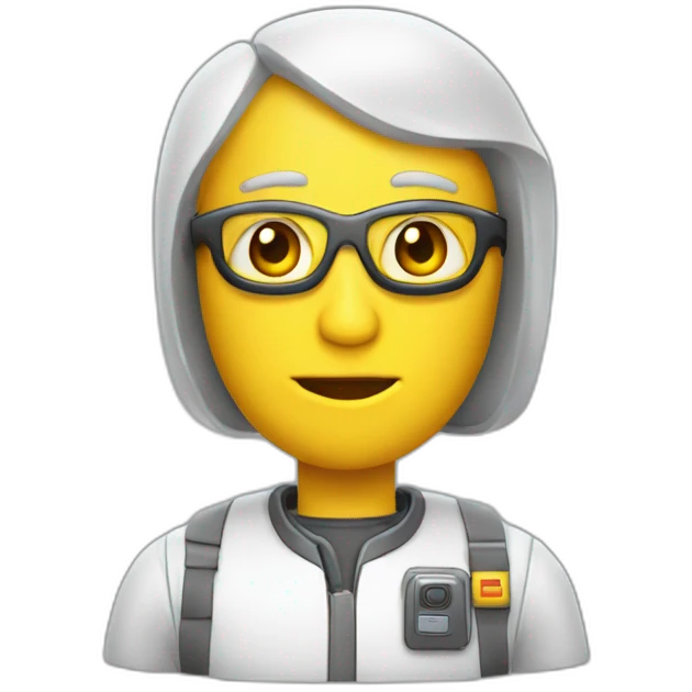 Робот с телефоном emoji