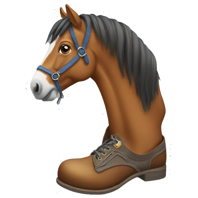 Horse with shoes emoji