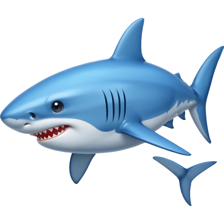 Shark with hair emoji