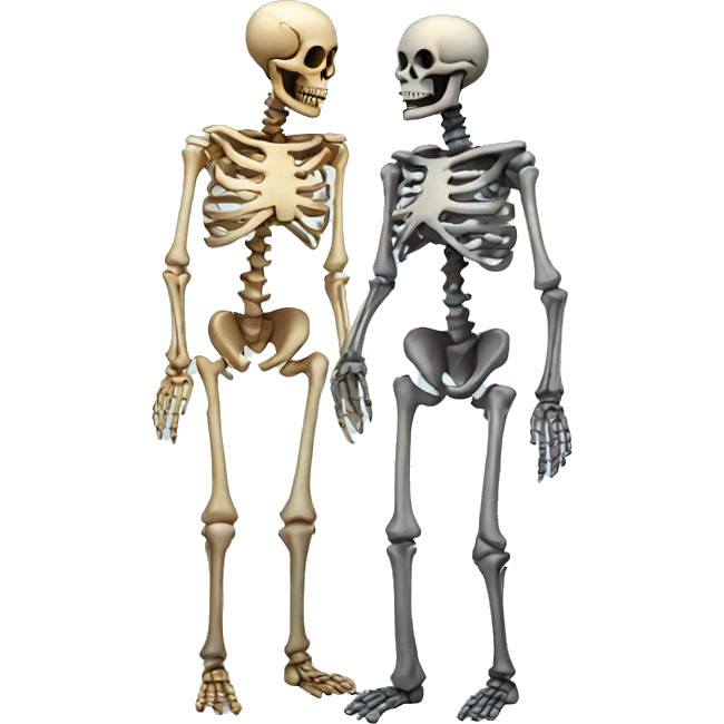 Skeleton with gf emoji