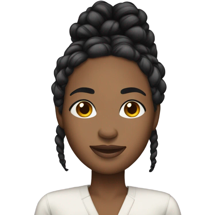 black woman with black braids and lashes emoji