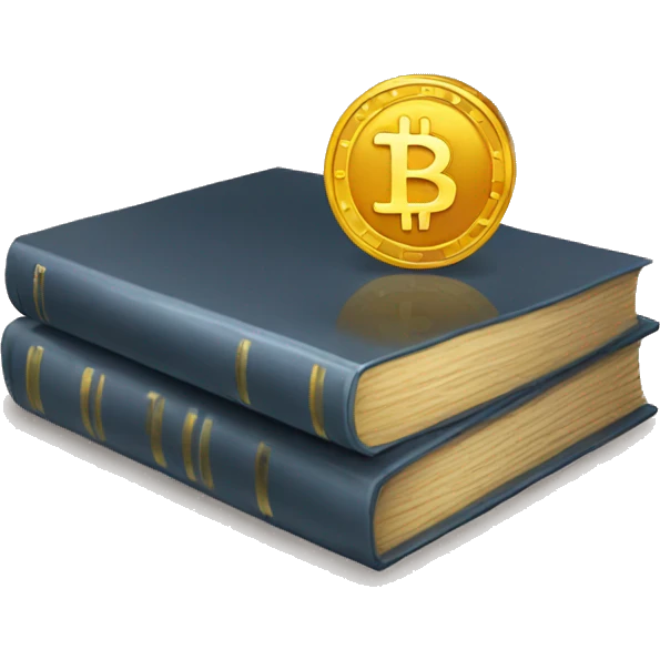 a book with bitcoin emoji