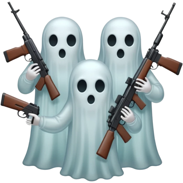 Fantasmas con un fusil emoji