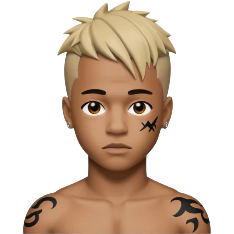 создай 3 д используя лицо XXXTENTANSION emoji