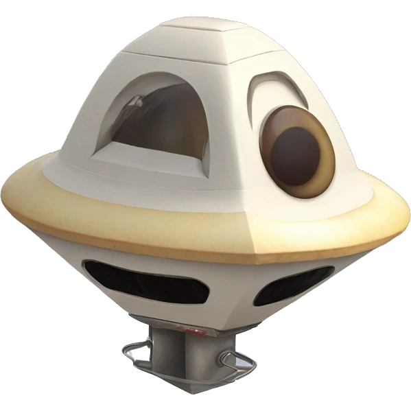 Vanilla Coke can shaped UFO alien spaceship birdhouse  emoji