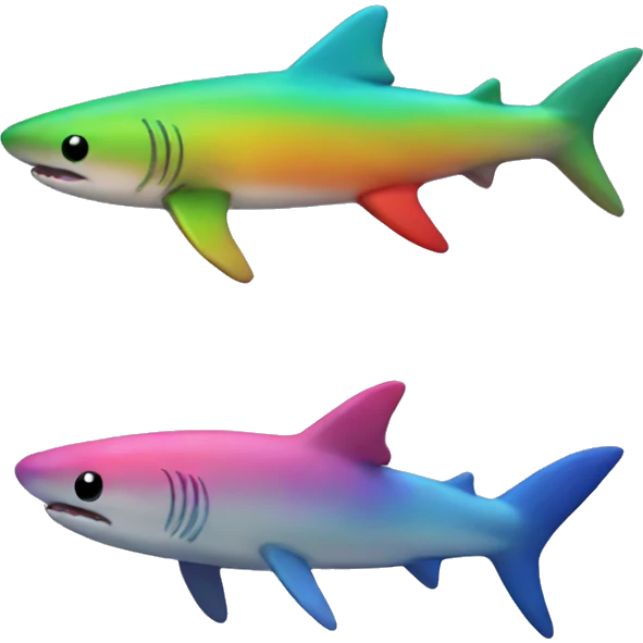 Rainbow shark emoji