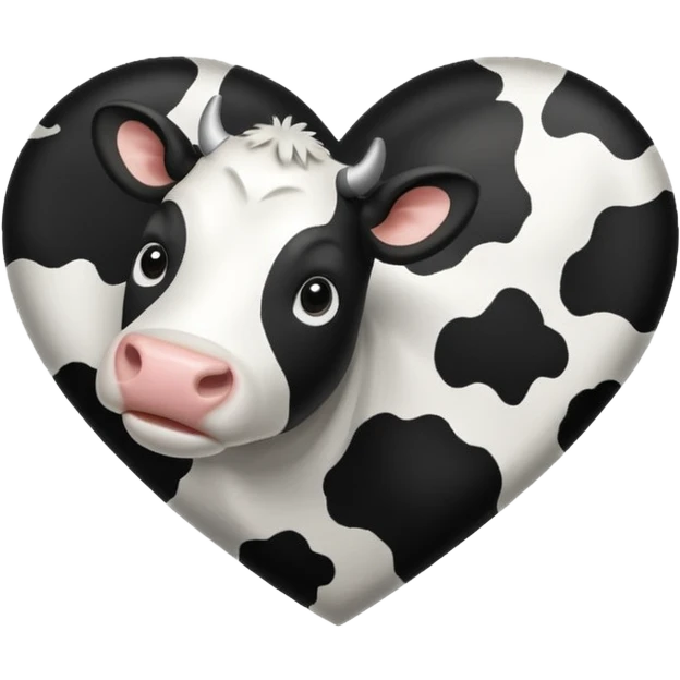 Cow print heart  emoji