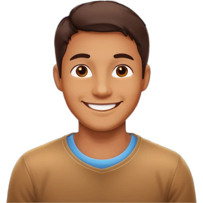 Man posing with lights emoji