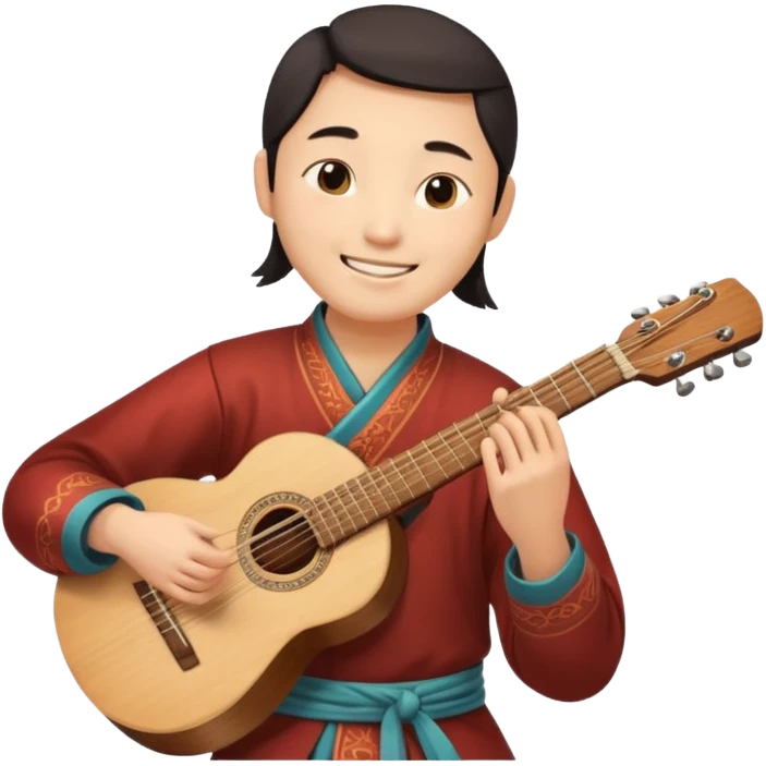 ancient chinese play guitar emoji