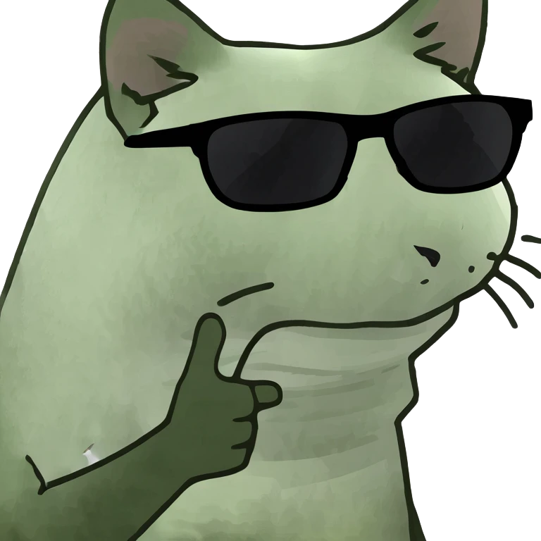 Cat with sunglasses emoji