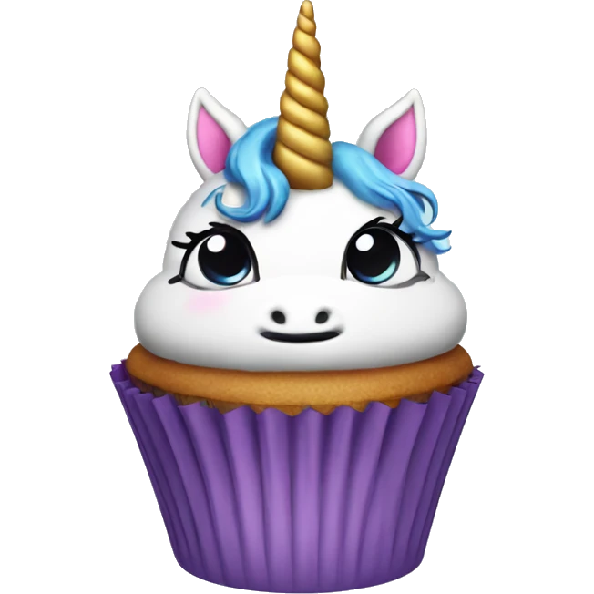 Unicorn cupcake  emoji