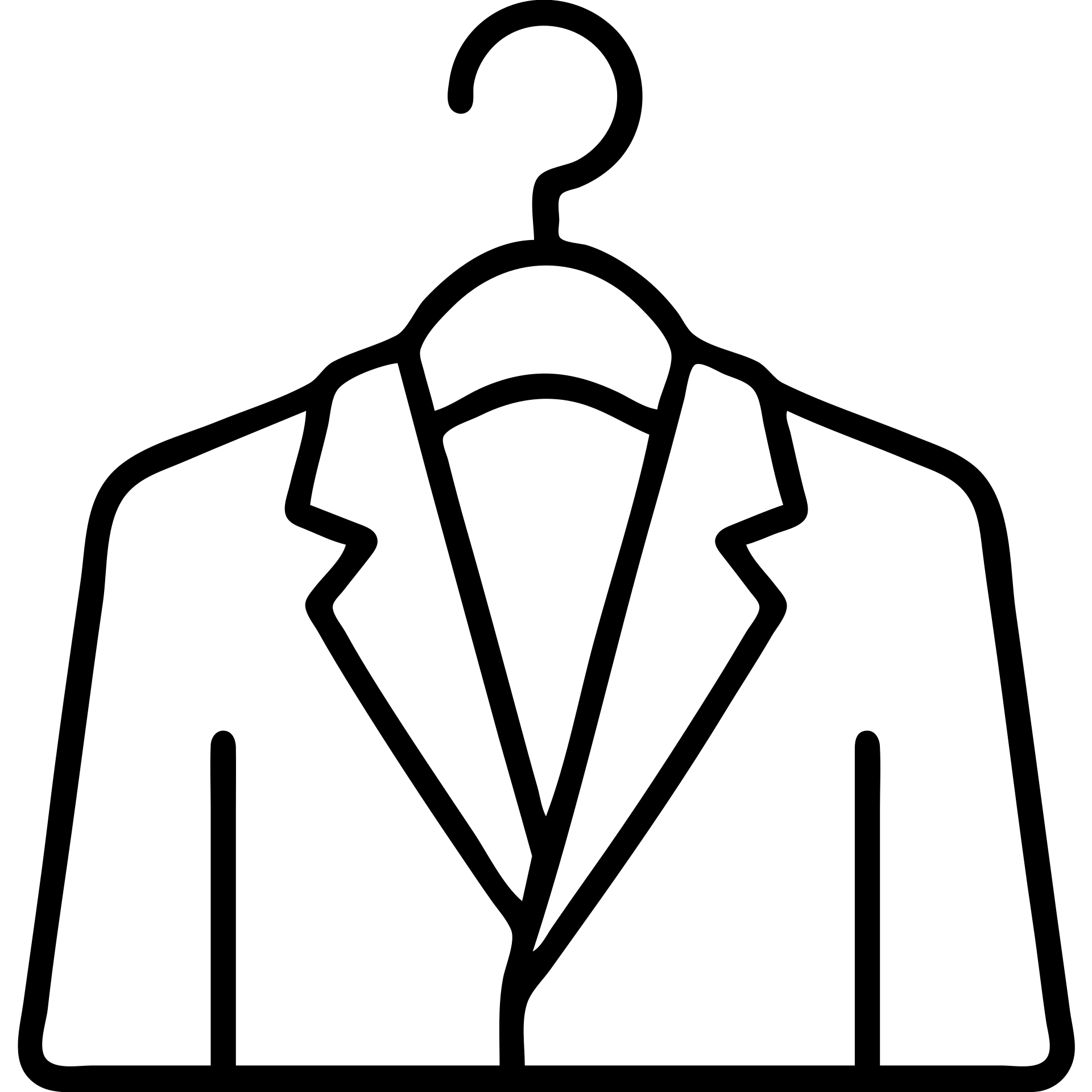 Minimalist clothes hanger icon with a blazer or collared shirt – symbol of professional outfits and style planning emoji