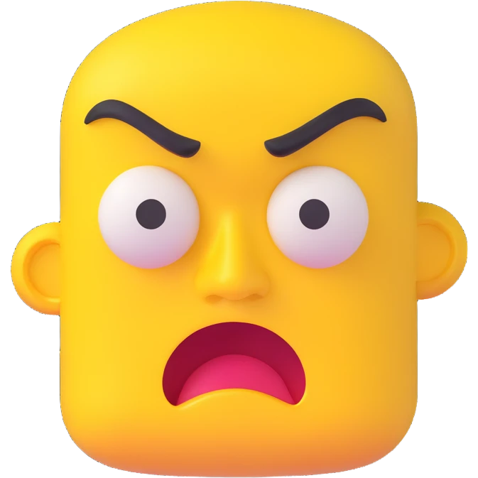 cranky yellow face emoji