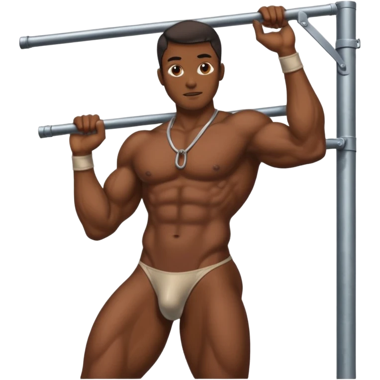 A black stripper on a pole emoji