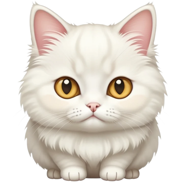 White munchkin cat  emoji
