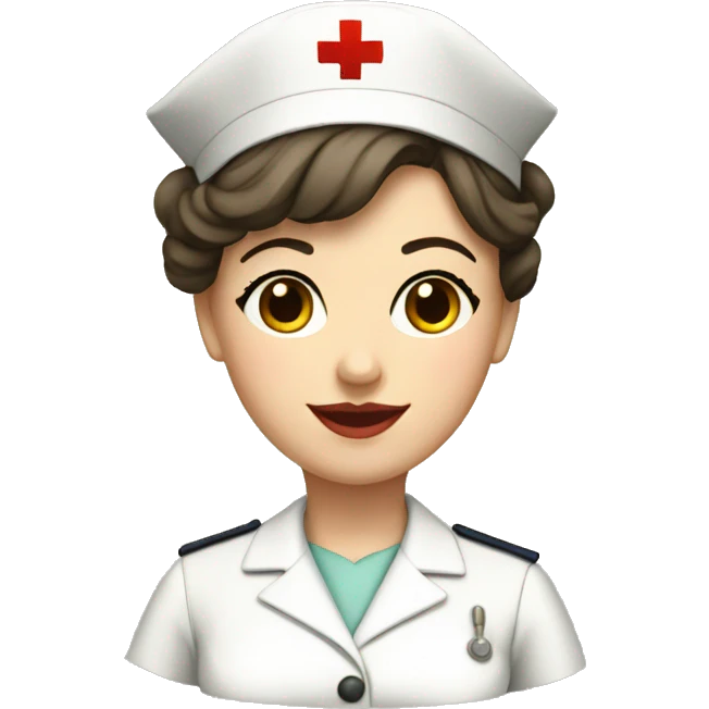 1920 nurse whit an uniform emoji