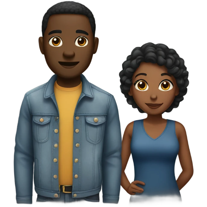 Black couple emoji