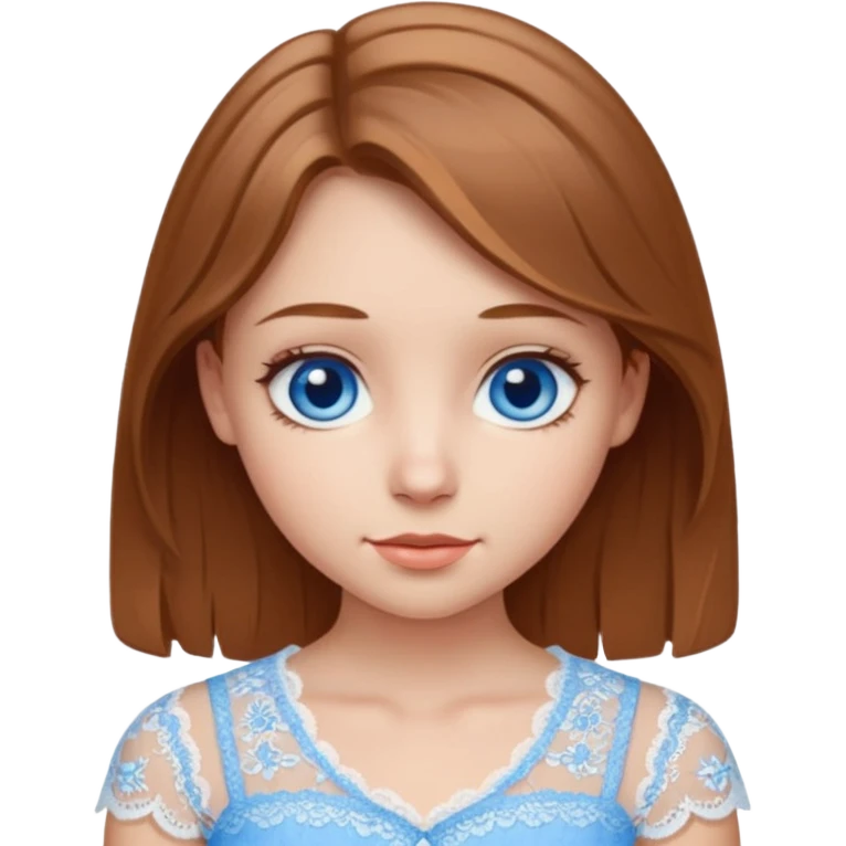 Девушка светло русые волосы, голубые глаза, красивая в светлом кружевном топике emoji