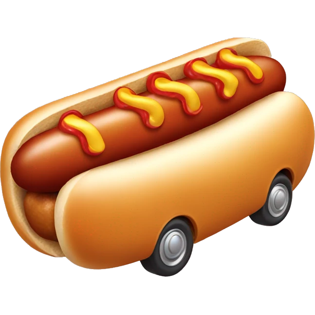 Hotdog car  emoji