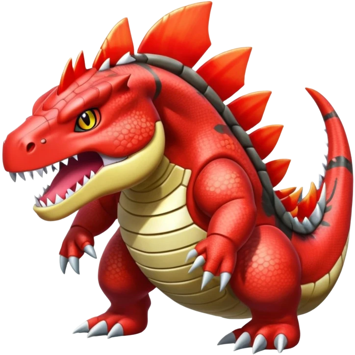 Shiny Exotic Colorful Groudon-Aurorus-Fakémon-hybrid-creature (full body)  emoji