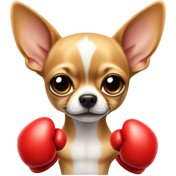 Chihuahua with boxing gloves emoji