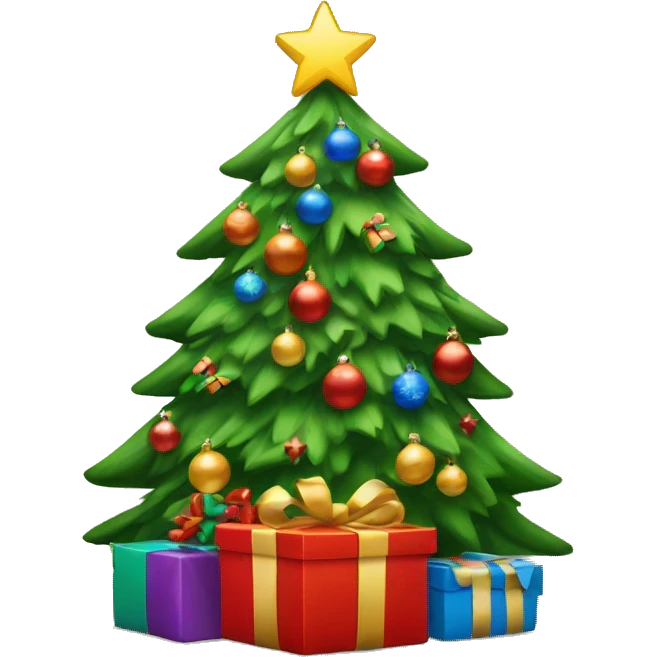christmas tree with presents  emoji