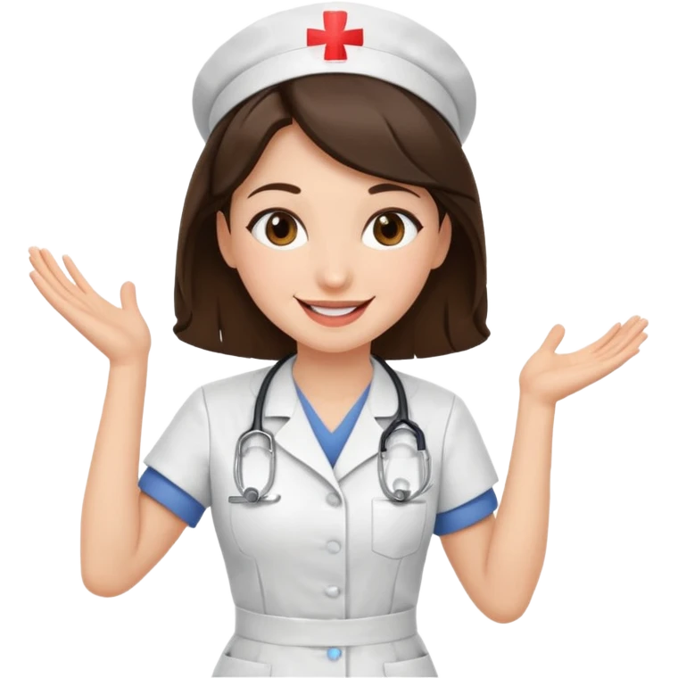 brunette nurse dancing emoji
