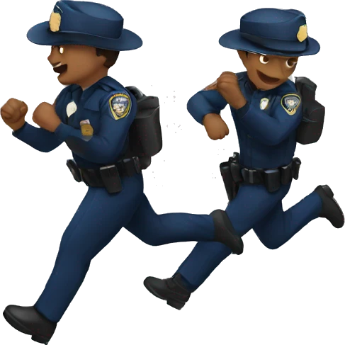 a cop running emoji